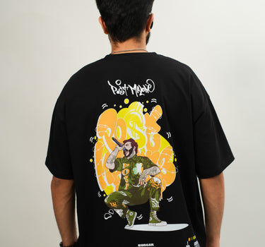 The Post Malone Cartoon art Drop Sleeved Tee for Men and Women