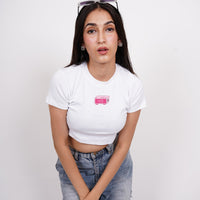 It's late - Burger Bae Round Neck Crop Baby Tee For Women