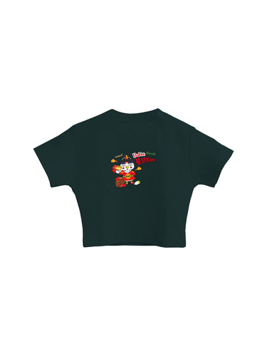 Buldak Ramen Kimchi : Burger Bae Round Neck Crop Baby Tee For Women