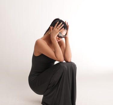 Layla Evening Dress : Burger Bae (Full Length Maxi dress with Gloves)