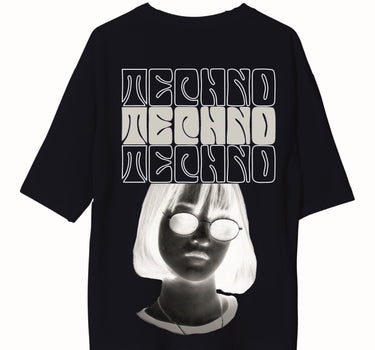 Miss Futuristic Techno : Burger Bae Oversized  Tee For Men and Women