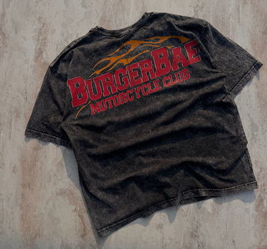 Motorsport Acid Wash Drop Sleeved Tee for Men & Women