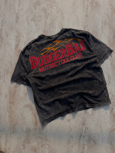 Motorsport Acid Wash Drop Sleeved Tee for Men & Women