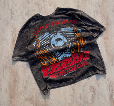 Motorsport Acid Wash Drop Sleeved Tee for Men & Women