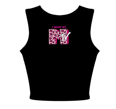 I Want My MTV (Cheetah) : Burger Bae Sleeveless Rachel Tank For Women