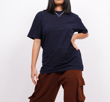 Basic : Burger Bae Round Neck Regular Fit  Tee For Men and Women