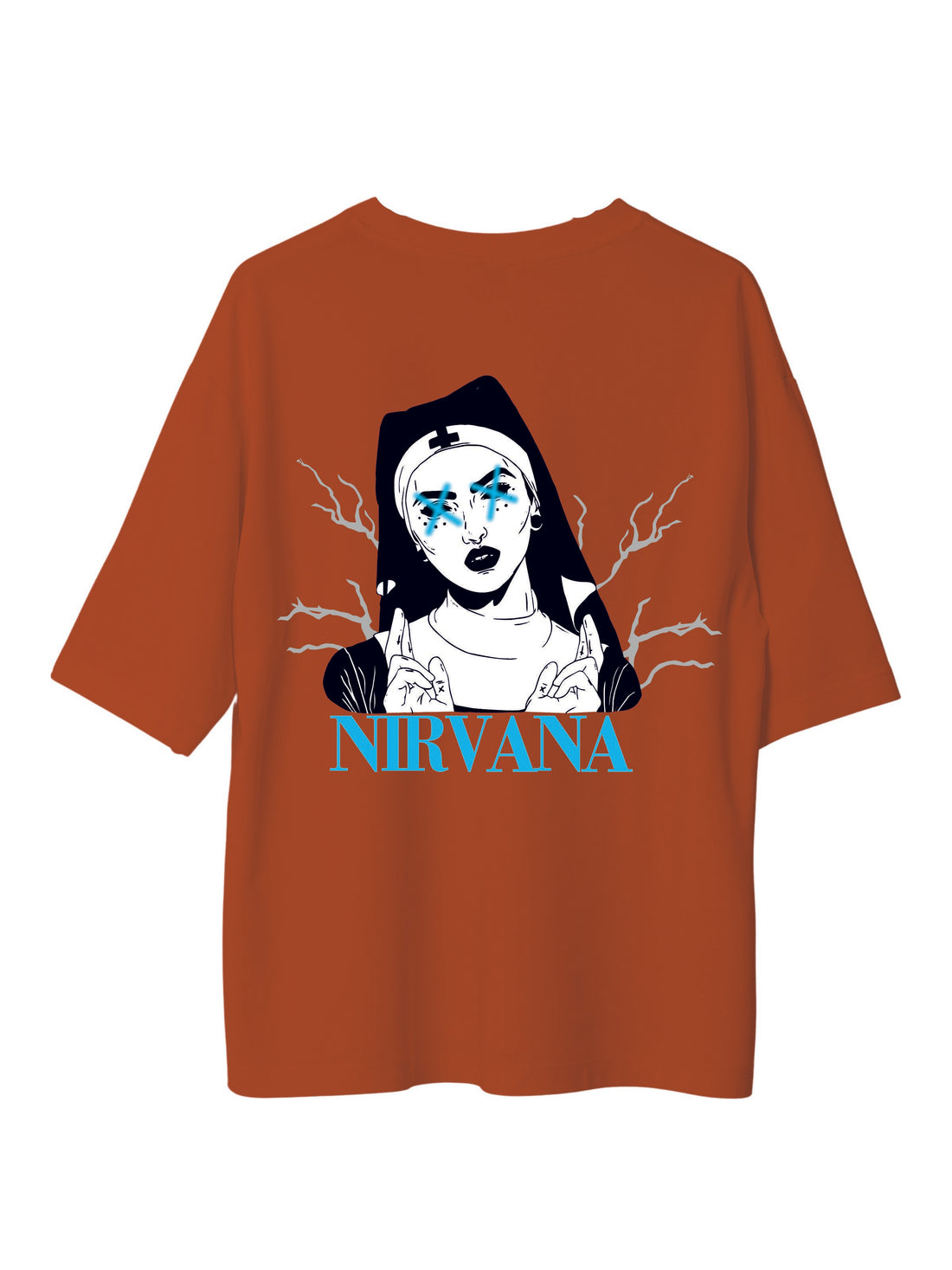 Nirvana The NUN - Burger Bae Oversized  Tee For Men and Women