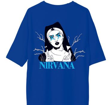 Nirvana The NUN : Burger Bae Oversized  Tee For Men and Women