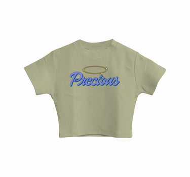 Precious : Burger Bae Round Neck Crop Baby Tee For Women