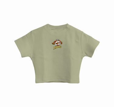 Pringle Princess : Burger Bae Round Neck Crop Baby Tee For Women