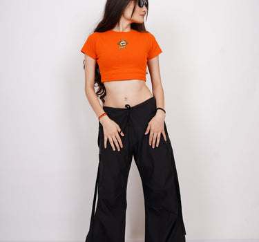 Pringle Princess : Burger Bae Round Neck Crop Baby Tee For Women