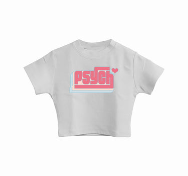 Psych : Burger Bae Round Neck Crop Baby Tee For Women