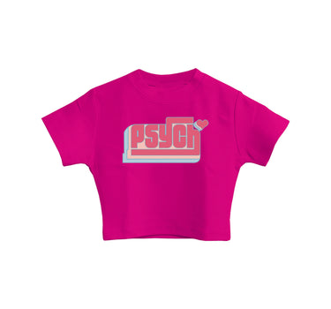 Psych : Burger Bae Round Neck Crop Baby Tee For Women
