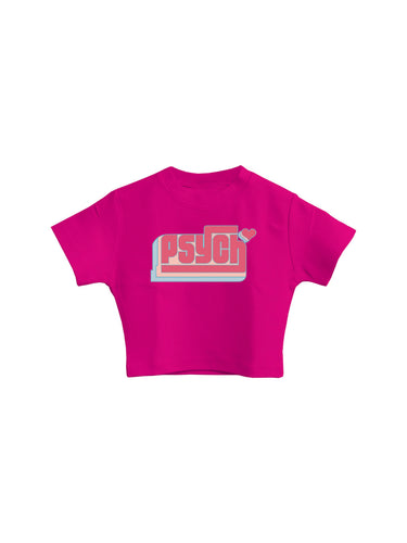 Psych : Burger Bae Round Neck Crop Baby Tee For Women