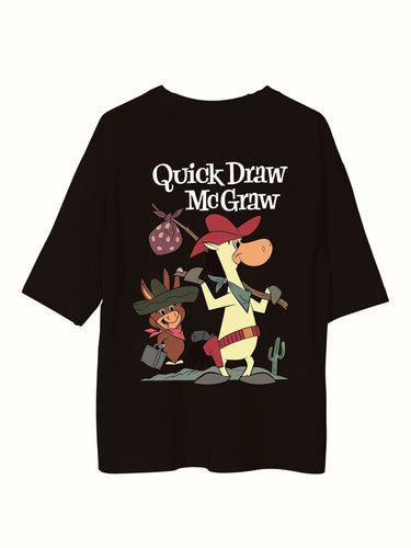 Quick Draw McGraw : Burger Bae Oversized  Tee For Men and Women