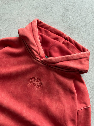 Red Velvet Cheese Cake Acid Wash Hoodie