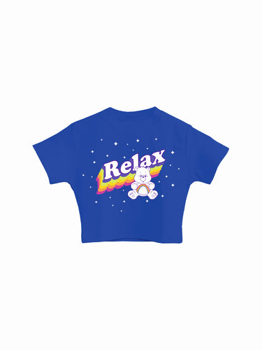 Relax : Burger Bae Round Neck Crop Baby Tee For Women