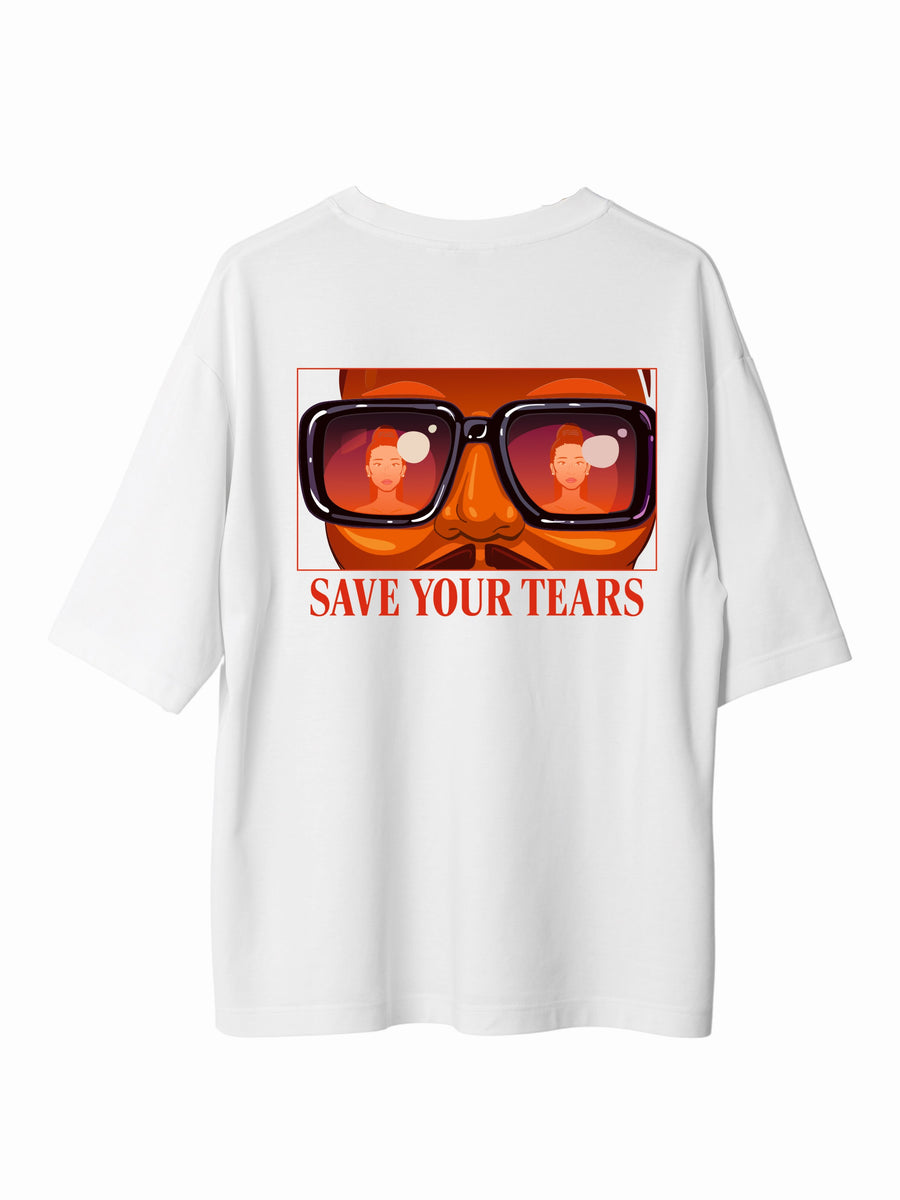 The Weekend Save Your Tears - Burger Bae Oversized Unisex Tee