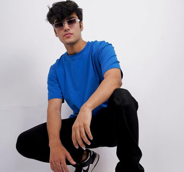 Basic : Burger Bae Round Neck Regular Fit  Tee For Men and Women