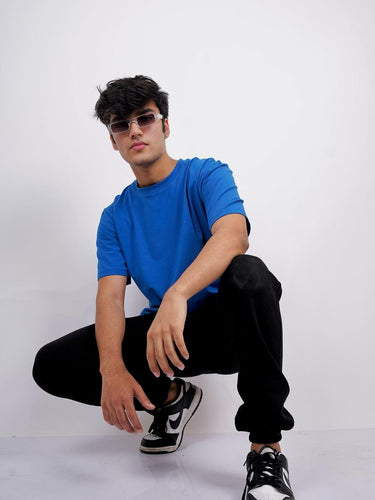 Basic : Burger Bae Round Neck Regular Fit  Tee For Men and Women