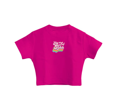 Still That Bitch : Burger Bae Round Neck Crop Baby Tee For Women