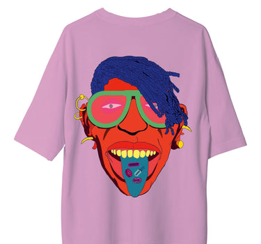 Turn On Tune In Drop Out : Burger Bae Oversized  Tee For Men and Women