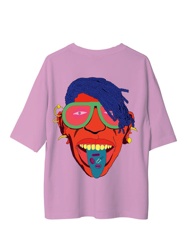 Turn On Tune In Drop Out : Burger Bae Oversized  Tee For Men and Women