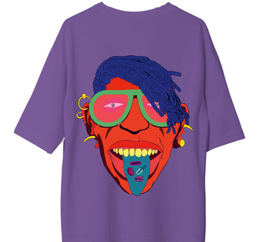 Turn On Tune In Drop Out : Burger Bae Oversized  Tee For Men and Women