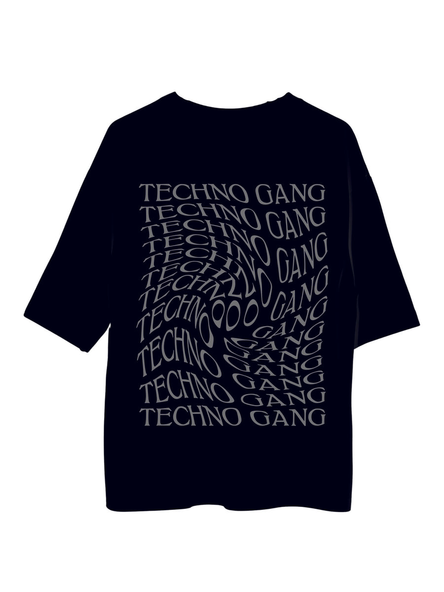 Techno Gang (Reflective) - Burger Bae Oversized  Tee For Men and Women