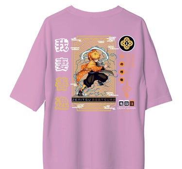 Zenitsu Agatsuma : Burger Bae Oversized  Tee For Men and Women