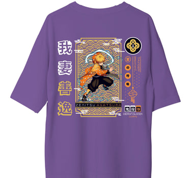 Zenitsu Agatsuma : Burger Bae Oversized  Tee For Men and Women