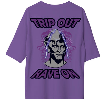 Trip out rave on : Burger Bae Oversized  Tee For Men and Women