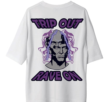 Trip out rave on : Burger Bae Oversized  Tee For Men and Women