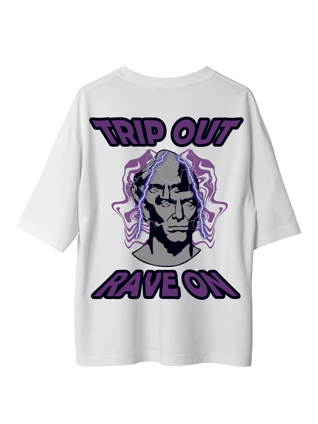 Trip out rave on - Burger Bae Oversized  Tee For Men and Women