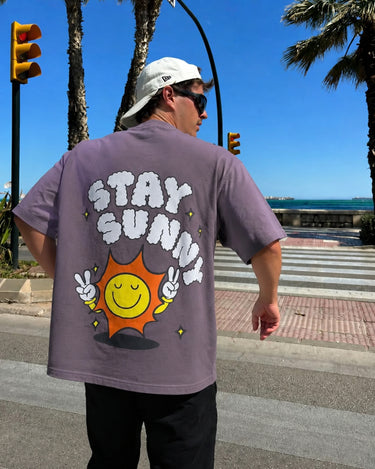 Stay Sunny : Drop Sleeved Tee For Men and Women