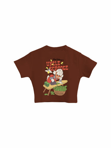 Uncle Scrooge : Burger Bae Round Neck Crop Baby Tee For Women