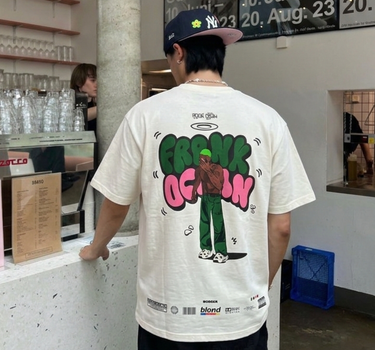 The Frank Ocean: Blonde Cartoon art Drop Sleeved Tee for Men and Women