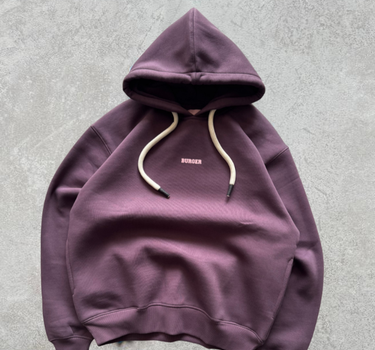 PLUM : Ye Burger Logo Heavyweight Baggy Hoodie For Men and Women