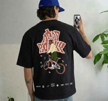 The Asap Rocky Cartoon art Drop Sleeved Tee for Men and Women