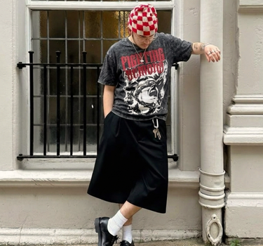 Warborn Acid Wash Drop Sleeved Tee for Men & Women