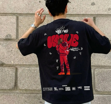 The Kanye West : Donda Cartoon art Drop Sleeved Tee for Men and Women