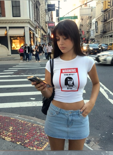 This Bitc* Bites It Girl Baby tee for Women