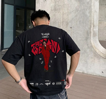 The Weeknd Cartoon art Drop Sleeved Tee for Men and Women