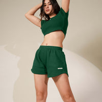 Kelly Sweat Shorts (Emerald Green) for women