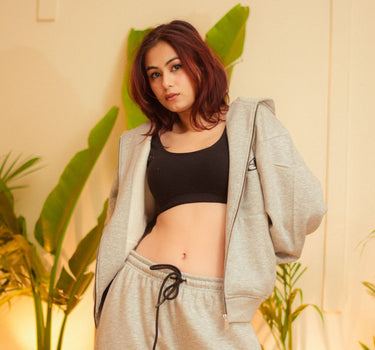 Melange Grey Melbourne Heavyweight Oversized Zip-Through Hoodie Jacket For Men and Women