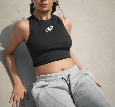 Celestial Ribbed racer back tank top for women