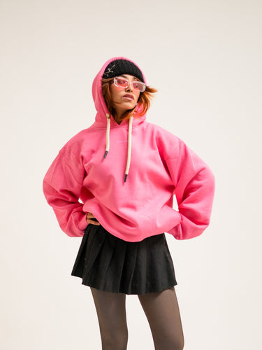 Bubblegum Pink : Ye Heavyweight Baggy Hoodie For Men and Women
