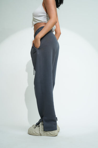Berlin lounge side slit sweatpants (Dark Grey) for Men And Women