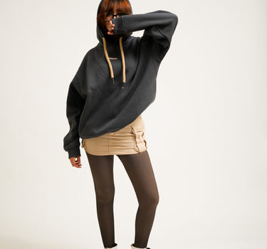 Ash Grey : Ye Burger Logo Heavyweight Baggy Hoodie For Men and Women