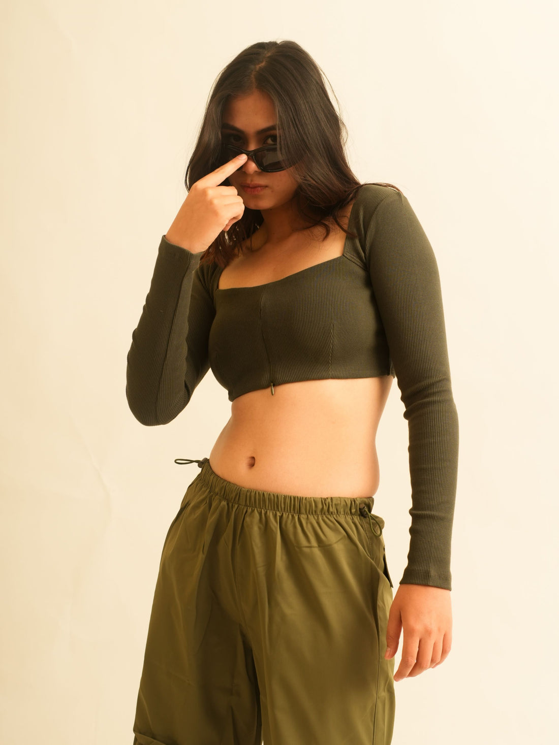 Camila inverted zip crop top For Women – BurgerBae